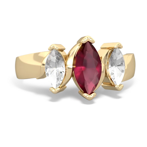 ruby-white topaz keepsake ring