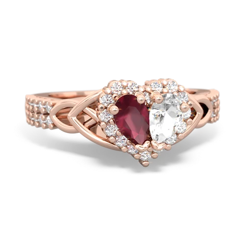 ruby-white topaz keepsake engagement ring