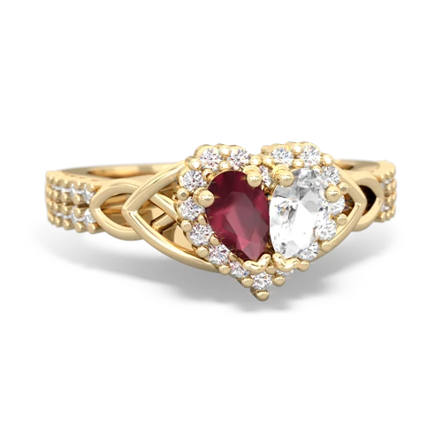 ruby-white topaz keepsake engagement ring