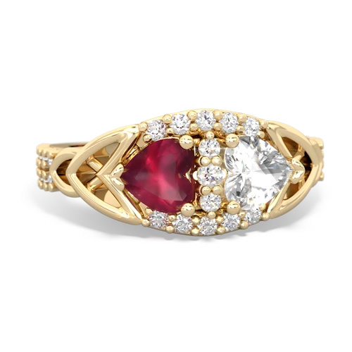 ruby-white topaz keepsake engagement ring