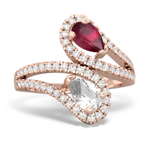 ruby-white topaz pave swirls ring