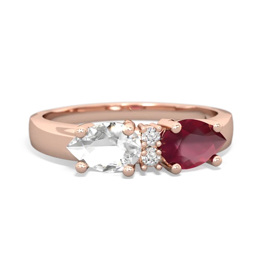 ruby-white topaz timeless ring