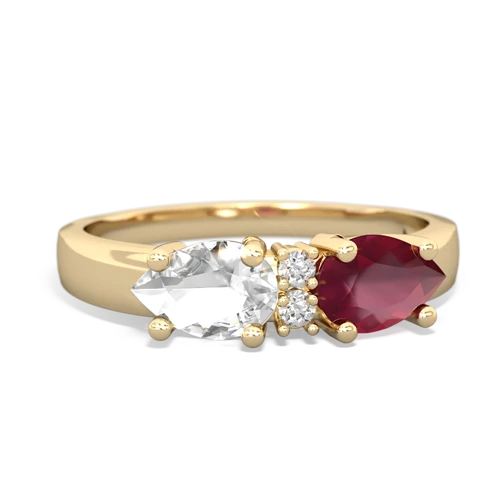 ruby-white topaz timeless ring