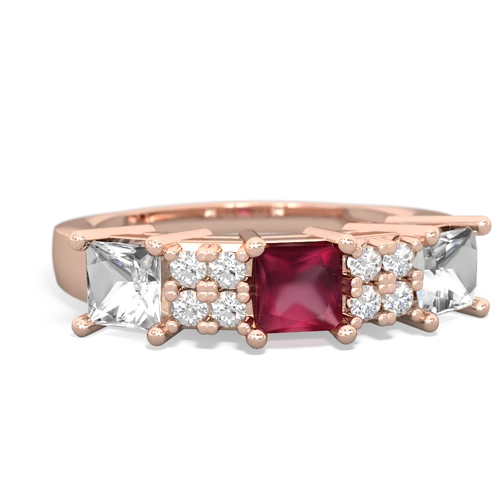 ruby-white topaz timeless ring