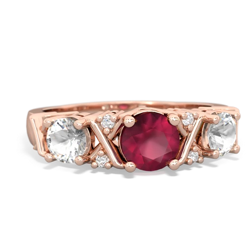 ruby-white topaz timeless ring