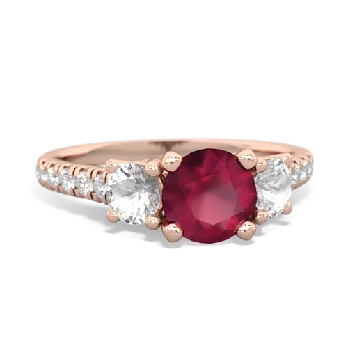 ruby-white topaz trellis pave ring