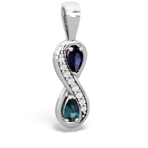 sapphire-alexandrite keepsake infinity pendant