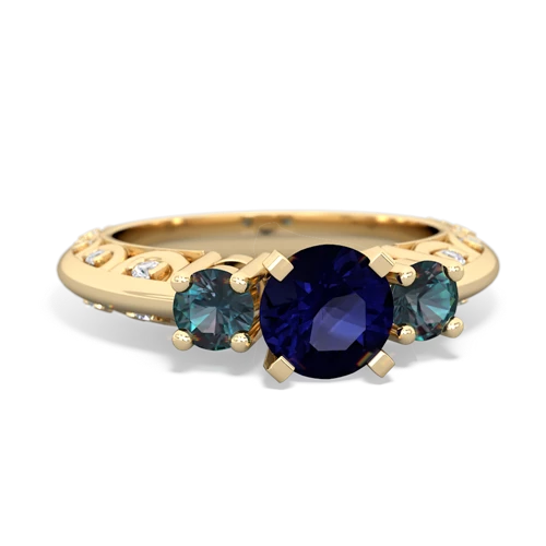 sapphire-alexandrite engagement ring