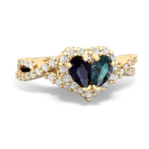 sapphire-alexandrite engagement ring