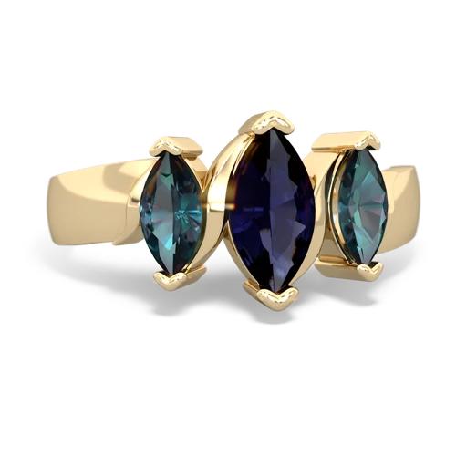 sapphire-alexandrite keepsake ring