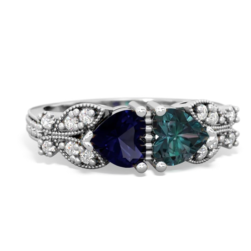 sapphire-alexandrite keepsake butterfly ring