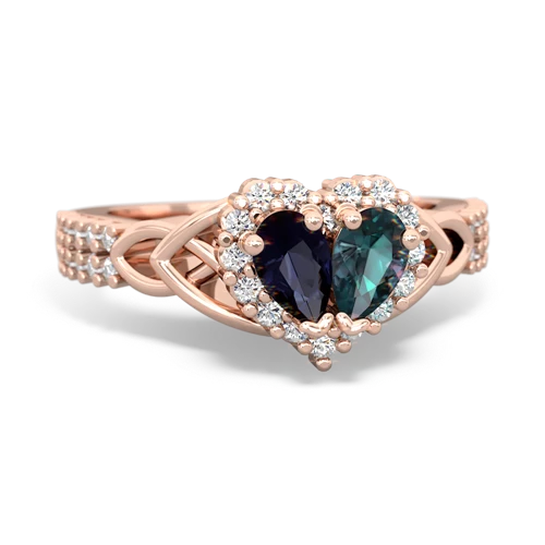 sapphire-alexandrite keepsake engagement ring