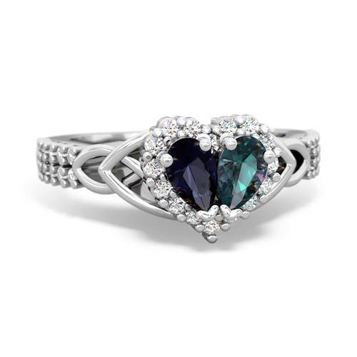 sapphire-alexandrite keepsake engagement ring