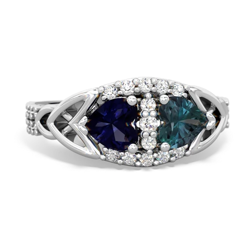 sapphire-alexandrite keepsake engagement ring