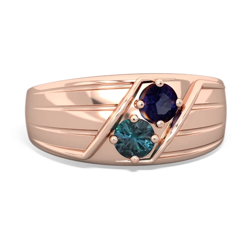 sapphire-alexandrite mens ring