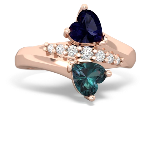 sapphire-alexandrite modern ring