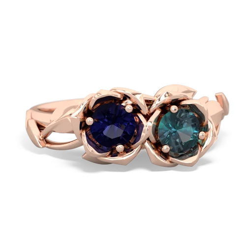 sapphire-alexandrite roses ring