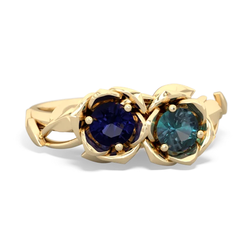 sapphire-alexandrite roses ring