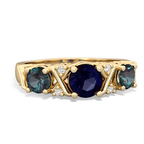 sapphire-alexandrite timeless ring