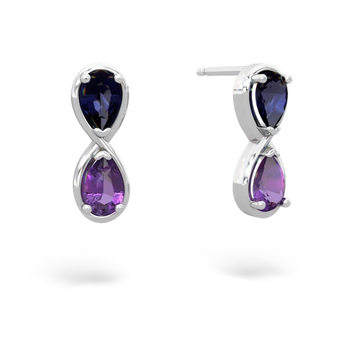 sapphire-amethyst infinity earrings