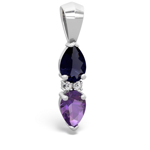 sapphire-amethyst bowtie pendant