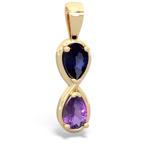 sapphire-amethyst infinity pendant