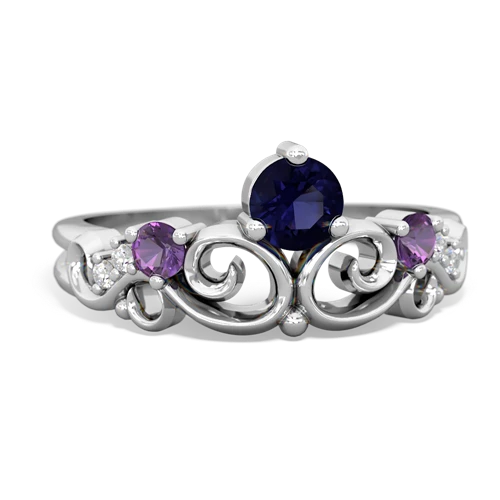 sapphire-amethyst crown keepsake ring