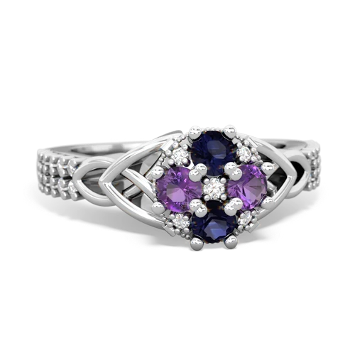 sapphire-amethyst engagement ring