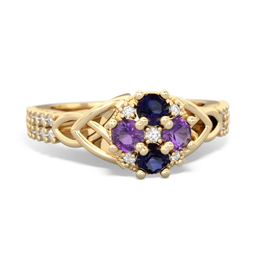 sapphire-amethyst engagement ring