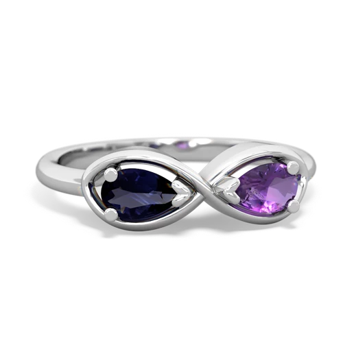 sapphire-amethyst infinity ring