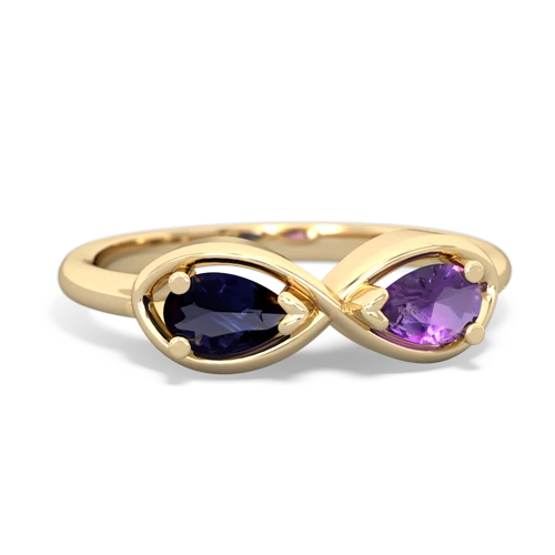 sapphire-amethyst infinity ring