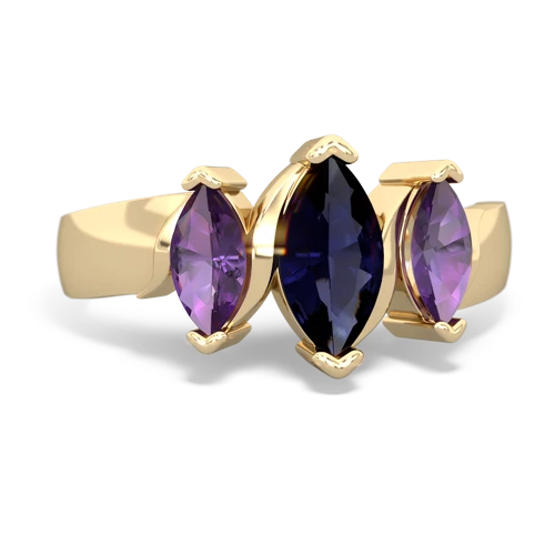 sapphire-amethyst keepsake ring