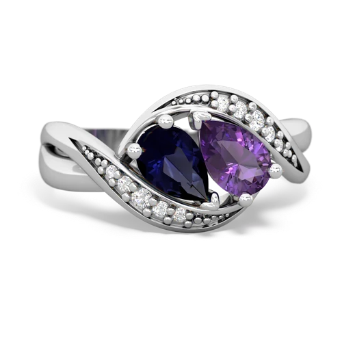 sapphire-amethyst keepsake curls ring