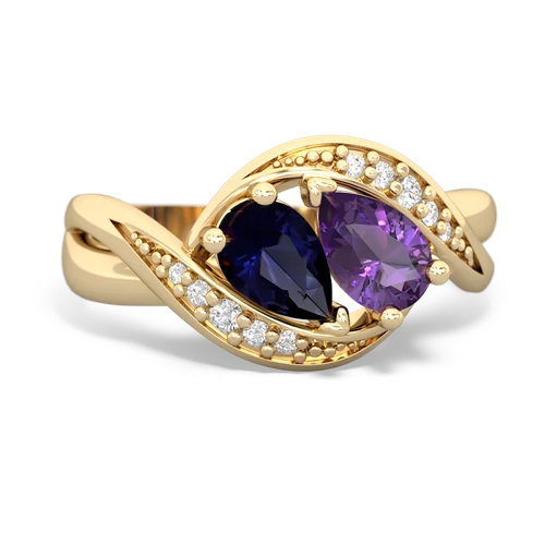 sapphire-amethyst keepsake curls ring