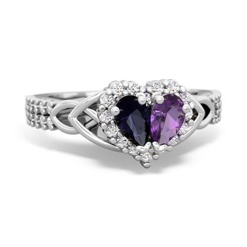 sapphire-amethyst keepsake engagement ring