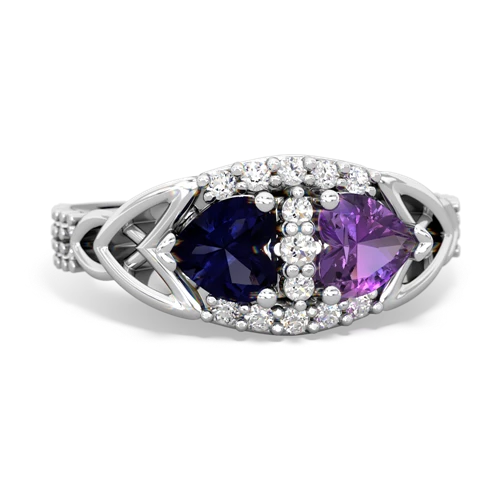 sapphire-amethyst keepsake engagement ring