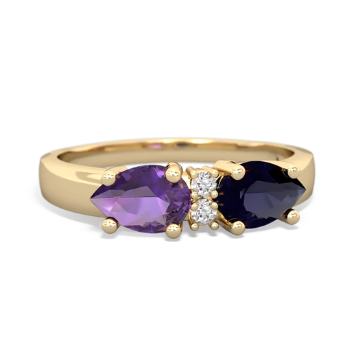 sapphire-amethyst timeless ring