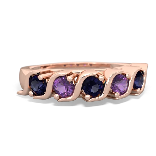 sapphire-amethyst timeless ring