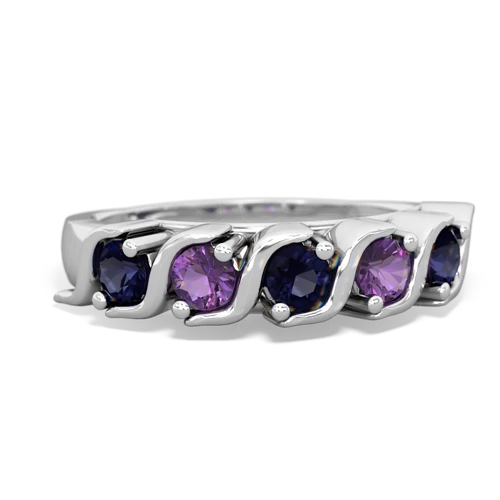 sapphire-amethyst timeless ring