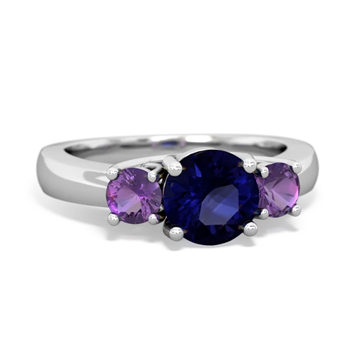 sapphire-amethyst timeless ring