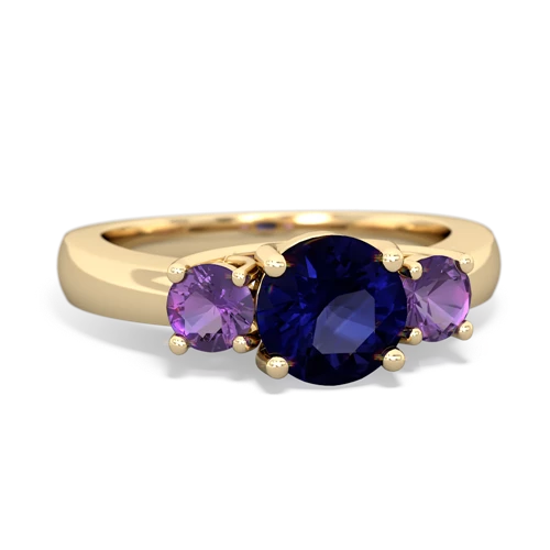 sapphire-amethyst timeless ring