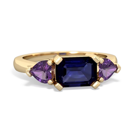 sapphire-amethyst timeless ring