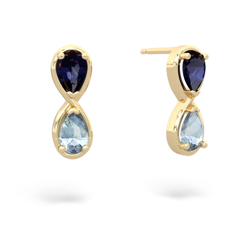 sapphire-aquamarine infinity earrings