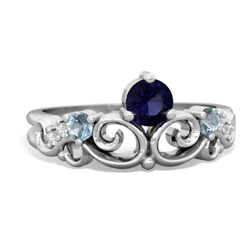 sapphire-aquamarine crown keepsake ring