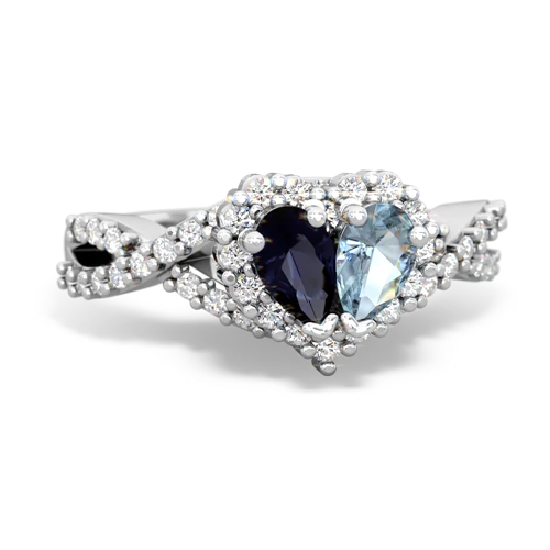 sapphire-aquamarine engagement ring