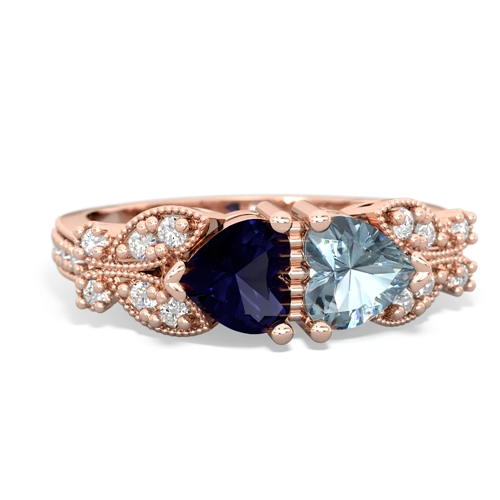 sapphire-aquamarine keepsake butterfly ring