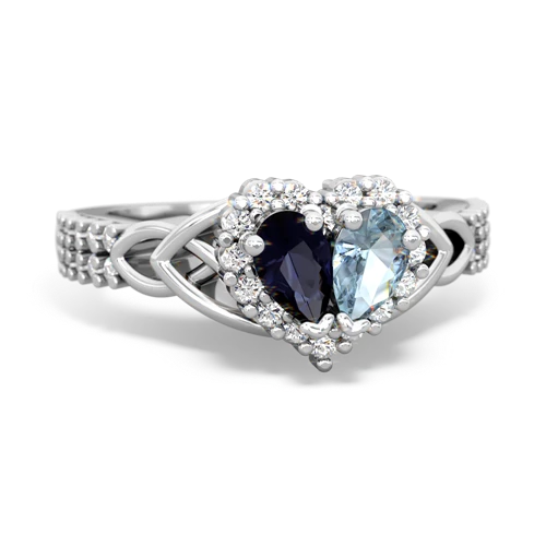 sapphire-aquamarine keepsake engagement ring