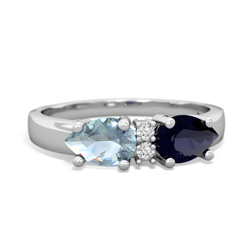 sapphire-aquamarine timeless ring