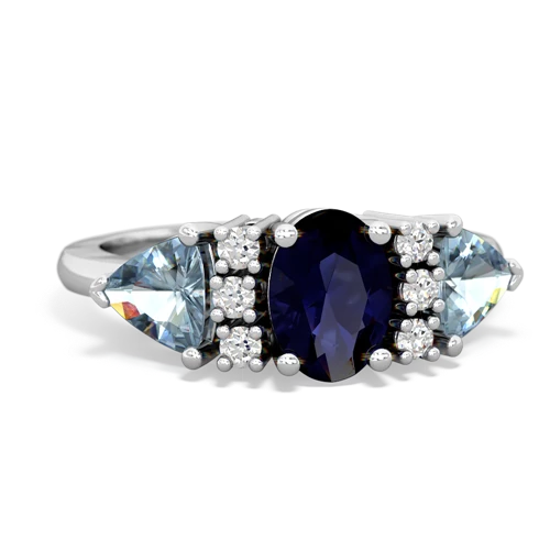 sapphire-aquamarine timeless ring