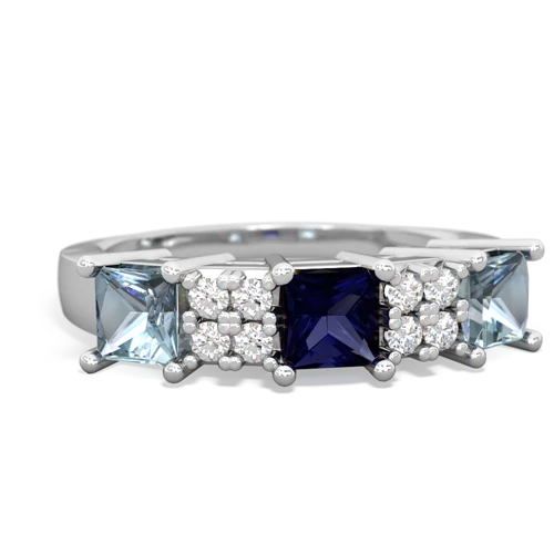 sapphire-aquamarine timeless ring